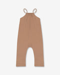 Girls Spaghetti Tie Strap Overall - Muslin