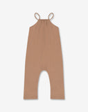 Girls Spaghetti Tie Strap Overall - Muslin
