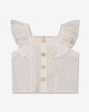 Woven Top With Raffels Straps H