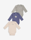 3 Pack Long Sleeves Bodysuits WSP1