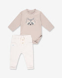 Flannel Bodysuit & Pants Set D1