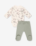 Flannel Bodysuit & Tights Set C1