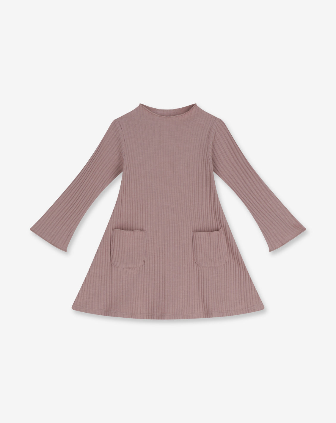 Rib Dress With Flare Sleeves A13