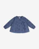 Woven Shirt With Gathers And Buttons A17