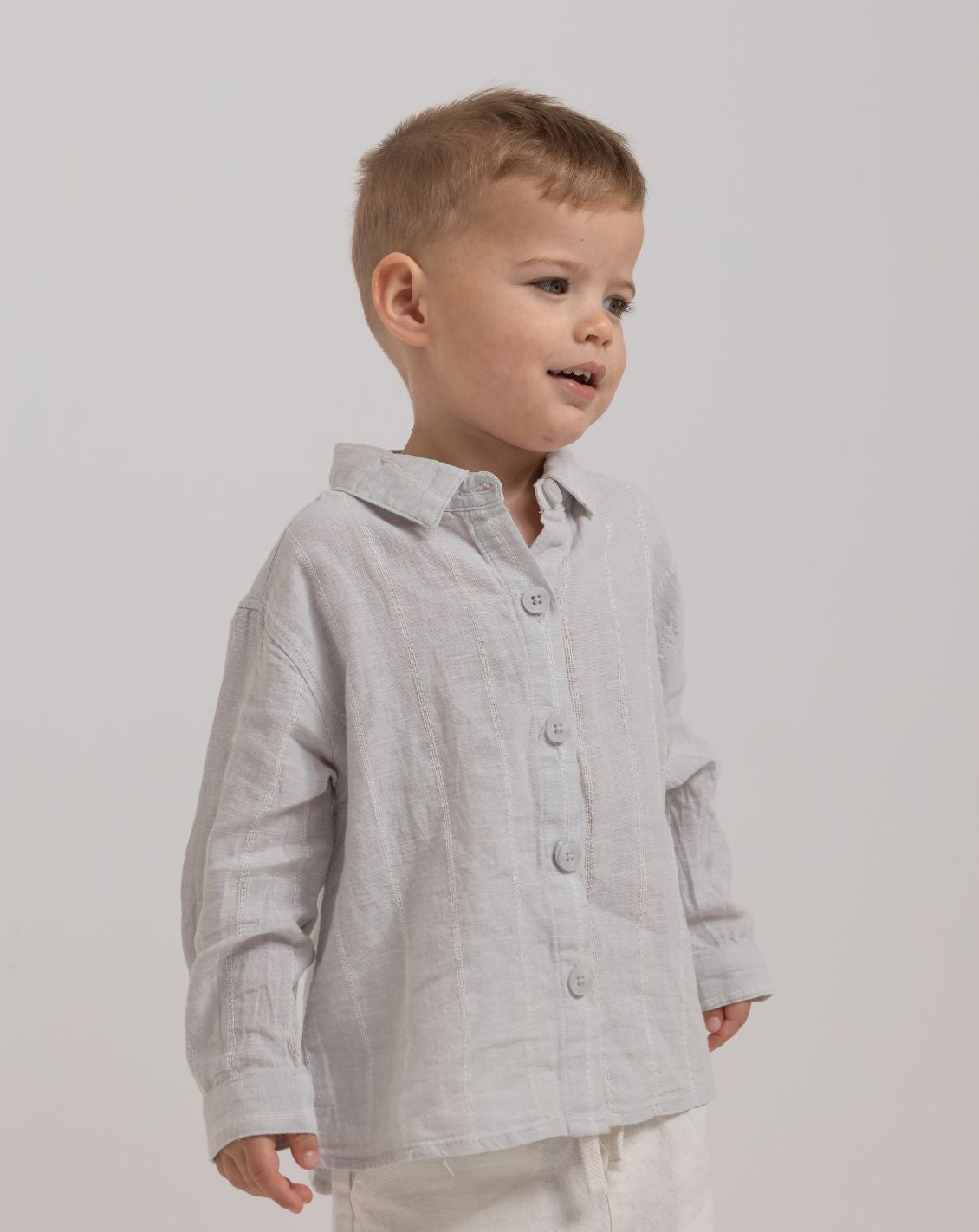 Long Sleeve Linen Button Down Shirt WB