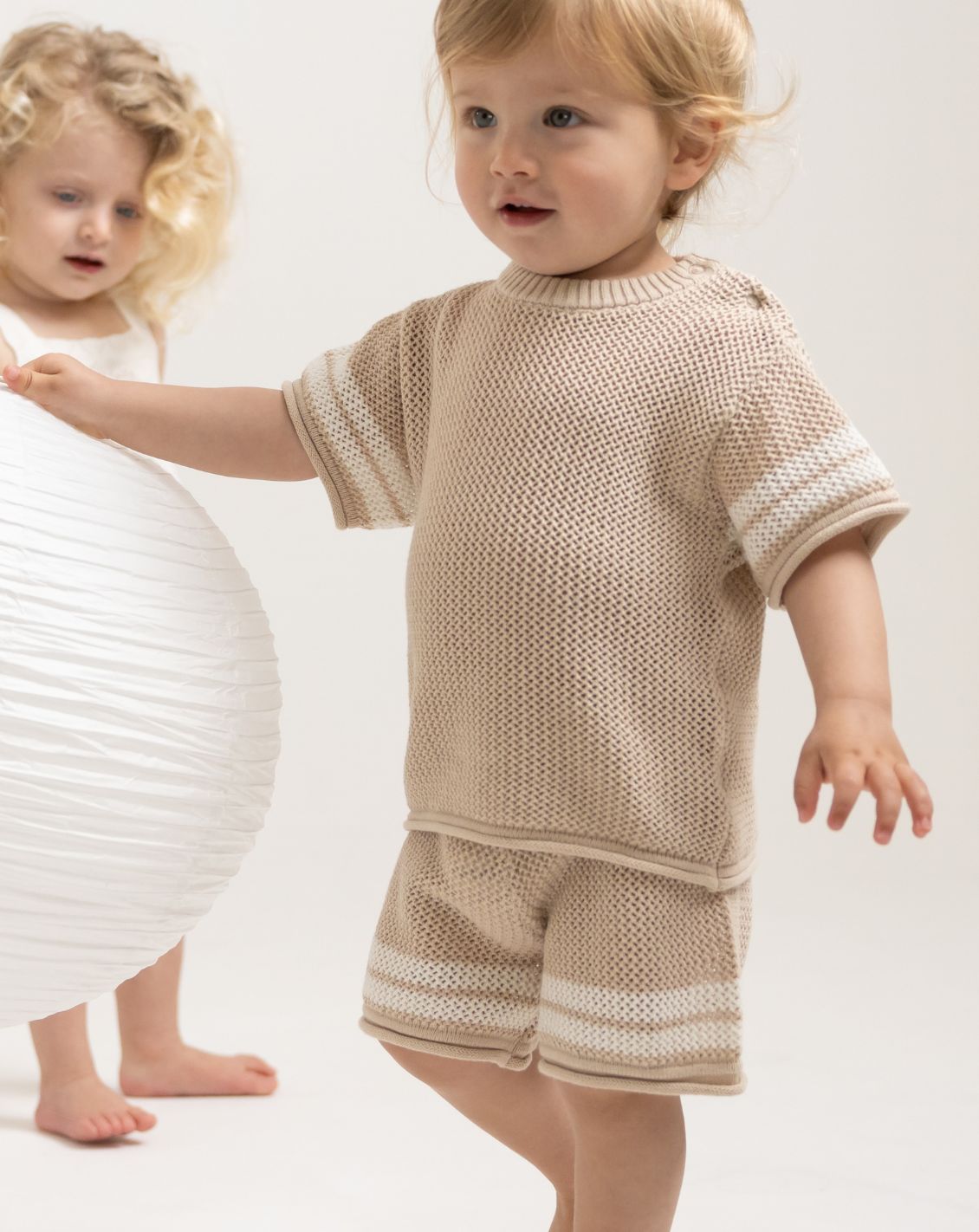 Crochet Shorts with Stripes CR