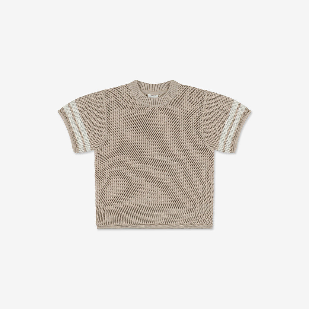 Oversize Crochet T-Shirt with Stripes CR