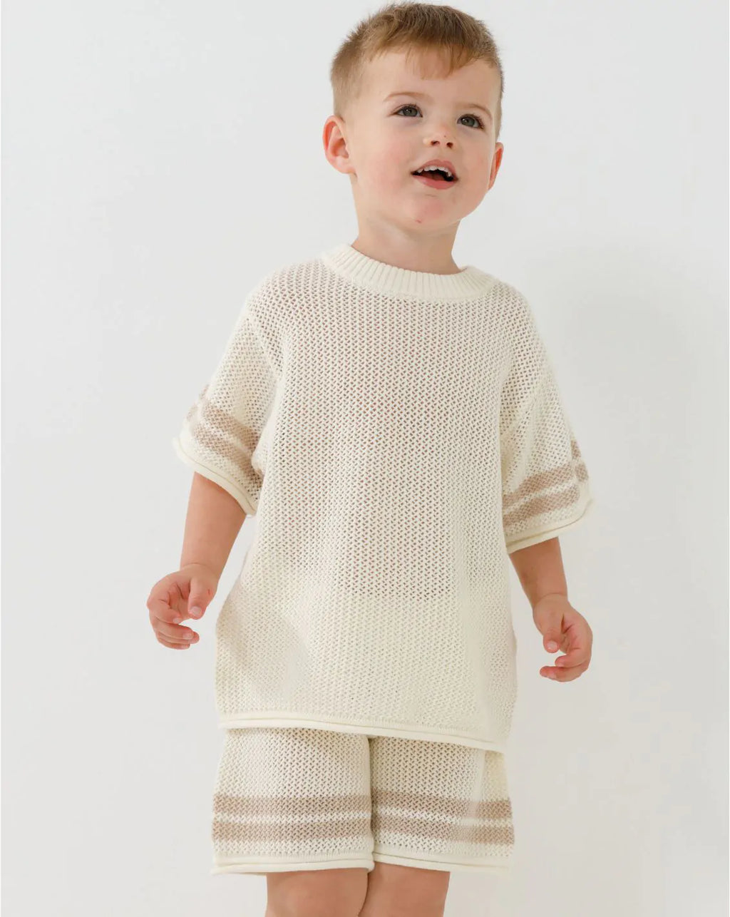 Crochet Shorts with Stripes CR