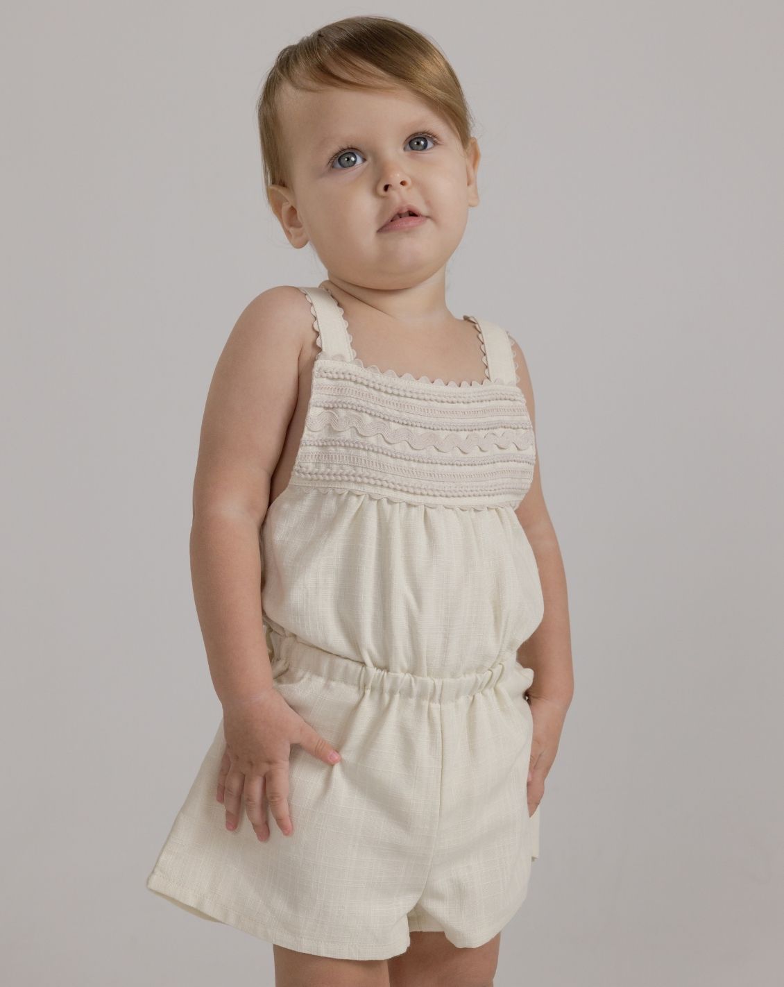 Flared Sleeve Woven Overall H