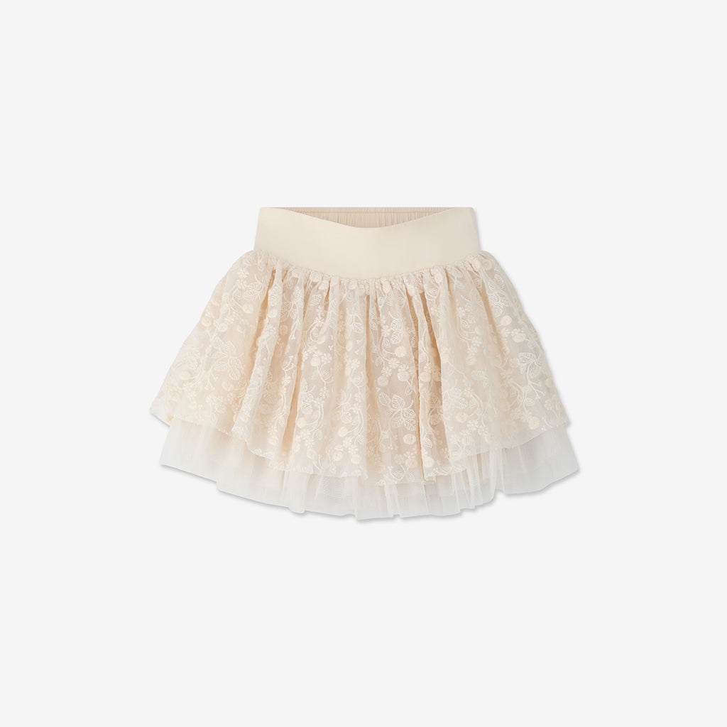 Embroidered Mesh Skirt H