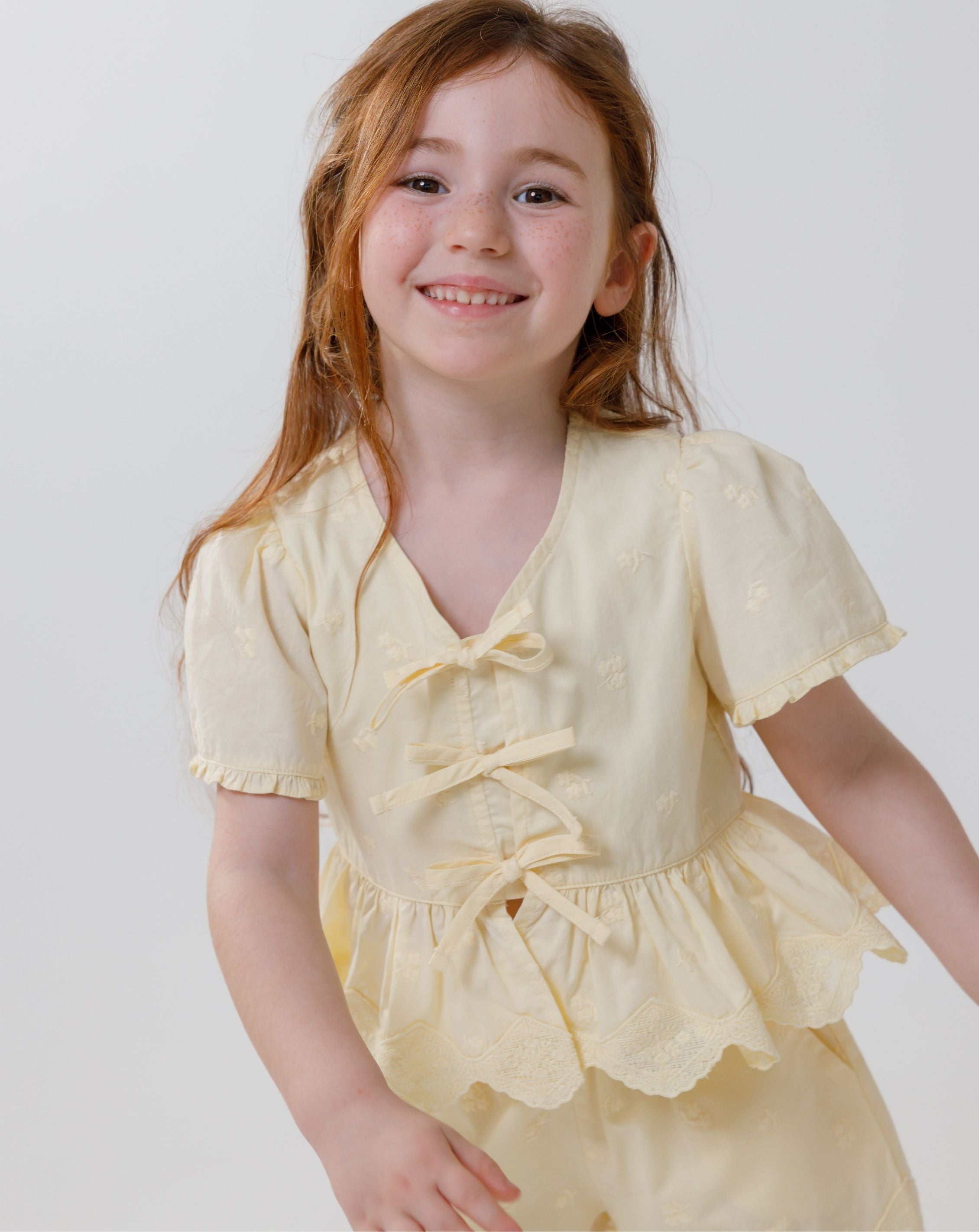 Peplum & Bows Woven Shirt H
