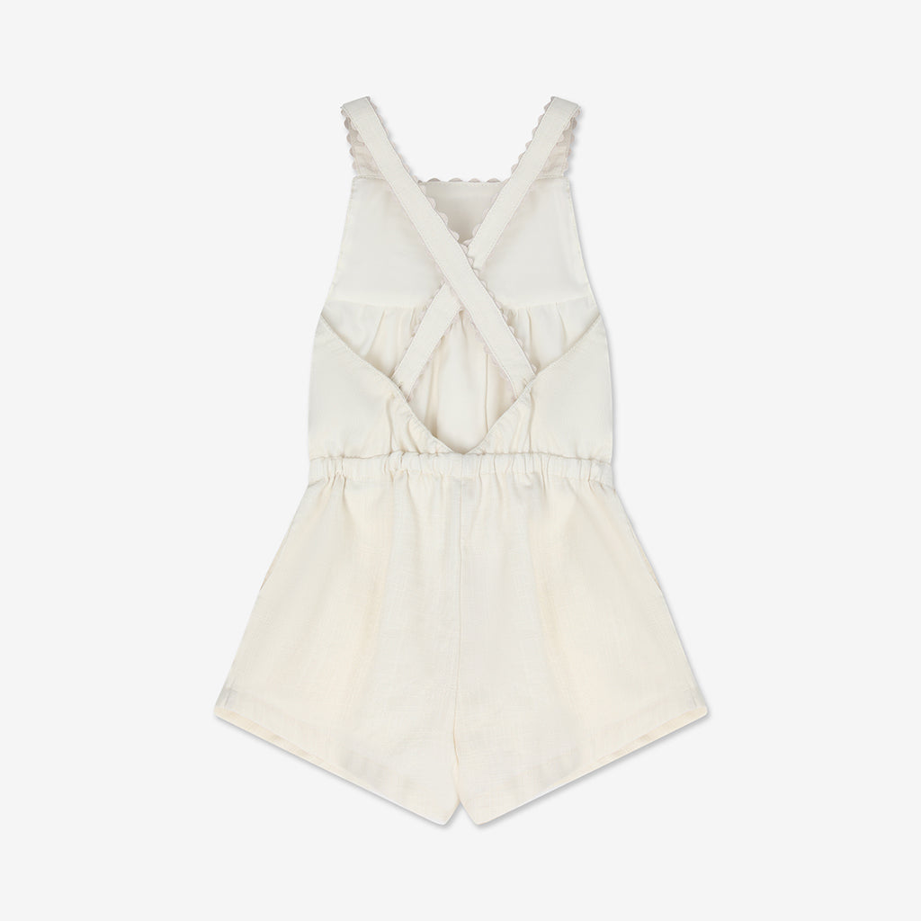 Cross Strap Woven Short Overall H