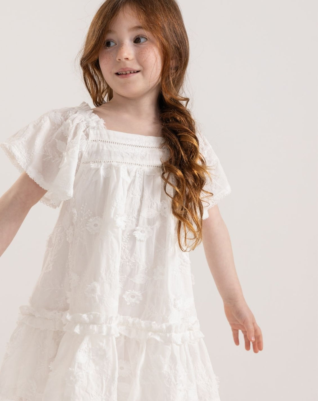 Embroidered Short seeve Mini Dress H