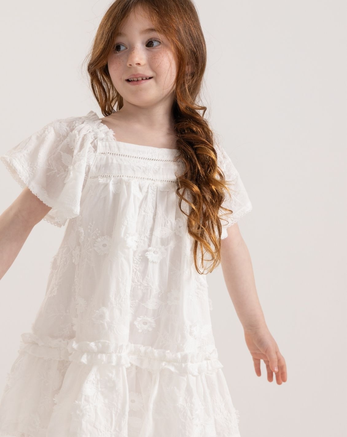 Embroidered Short seeve Mini Dress H