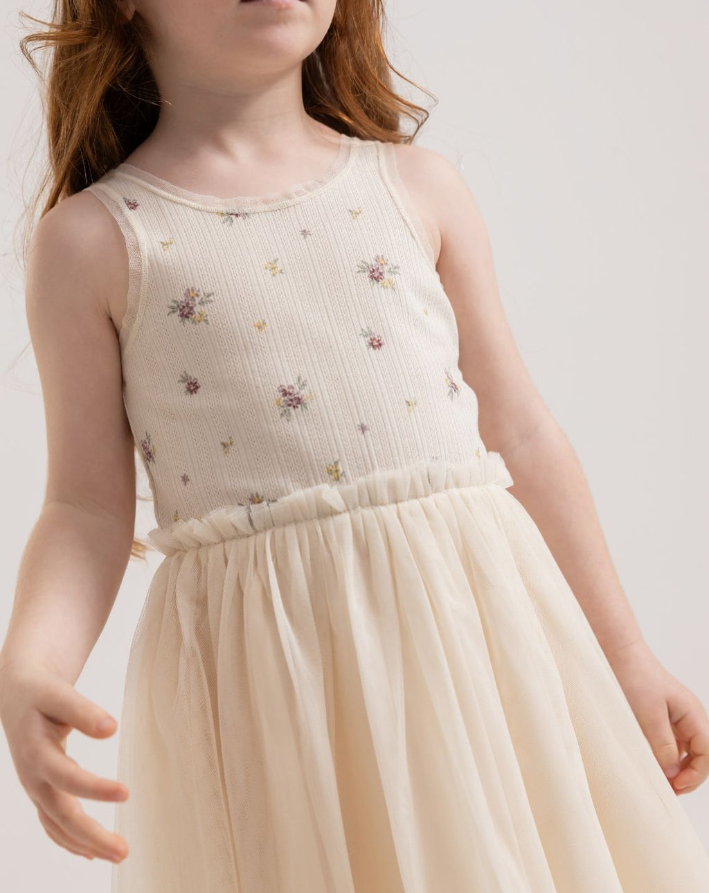Sleeveless Tulle Dress H