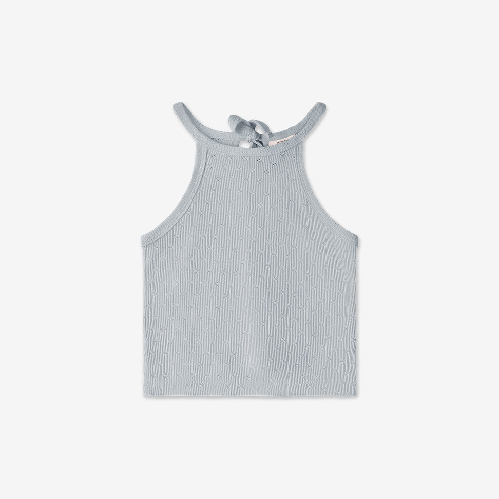 Collar Tank Top with Tied Back H