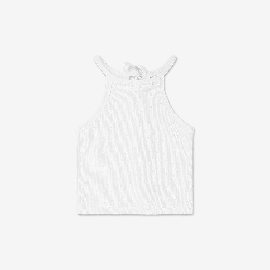 Collar Tank Top with Tied Back H