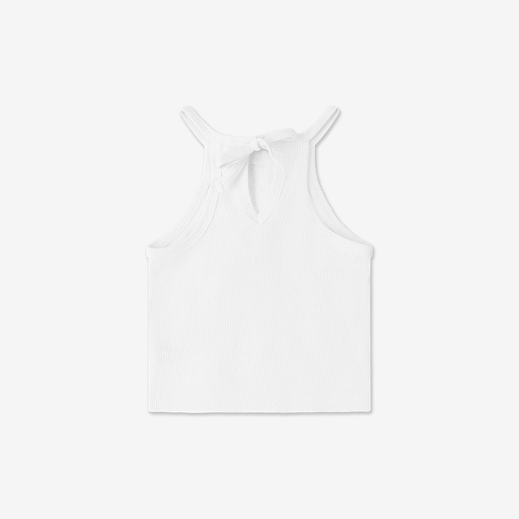 Collar Tank Top with Tied Back H