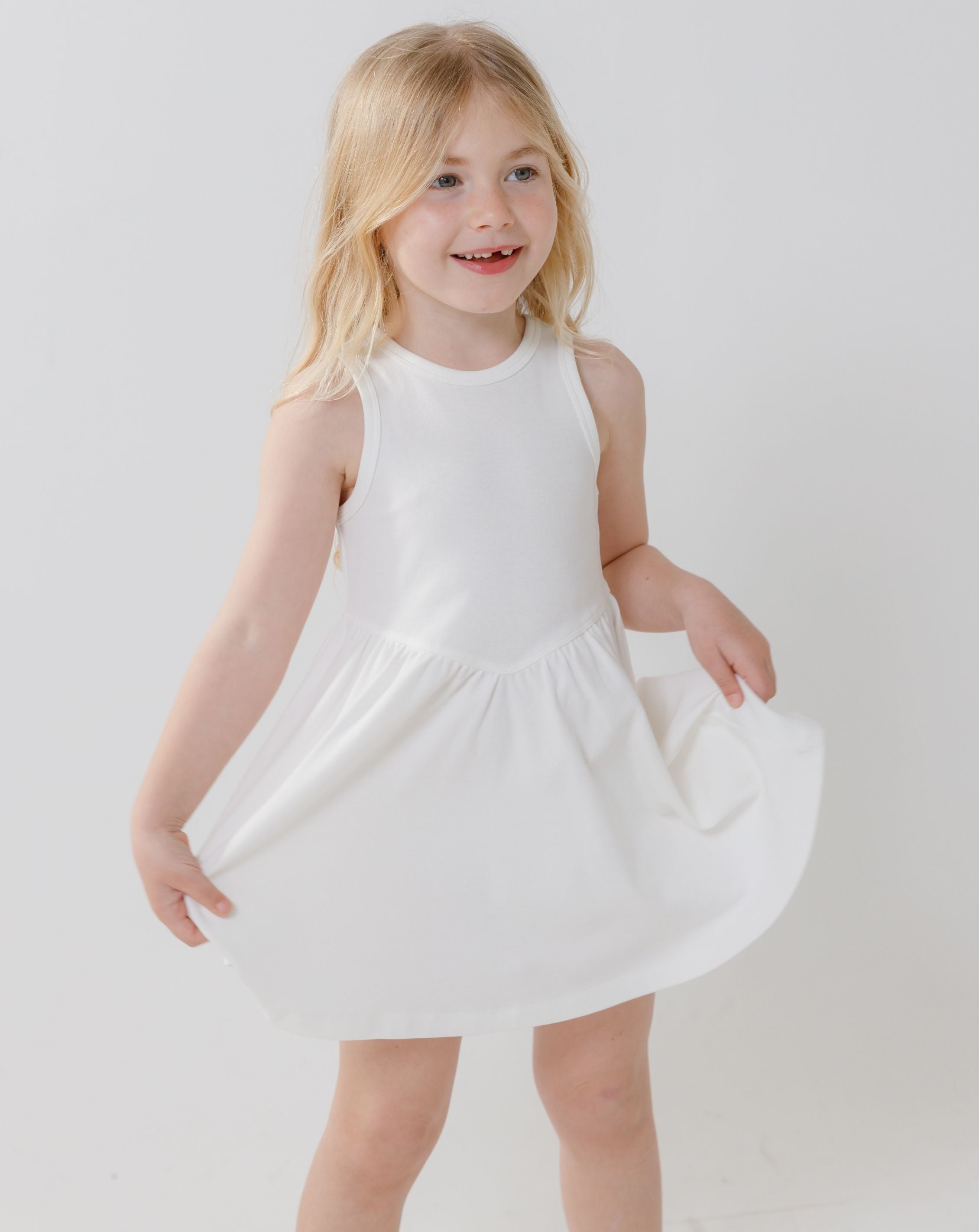 Ribbed Dres With Back Bows H