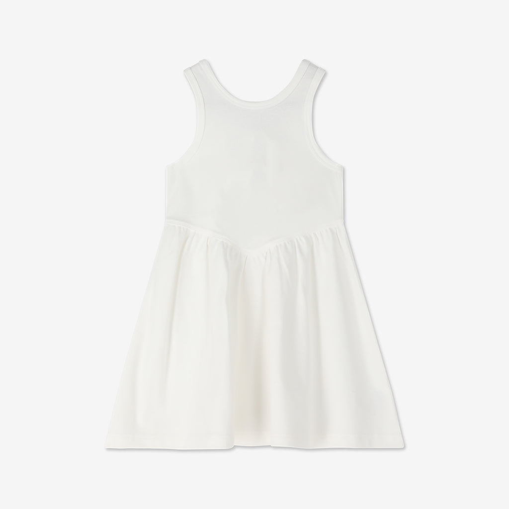 Ribbed Dres With Back Bows H