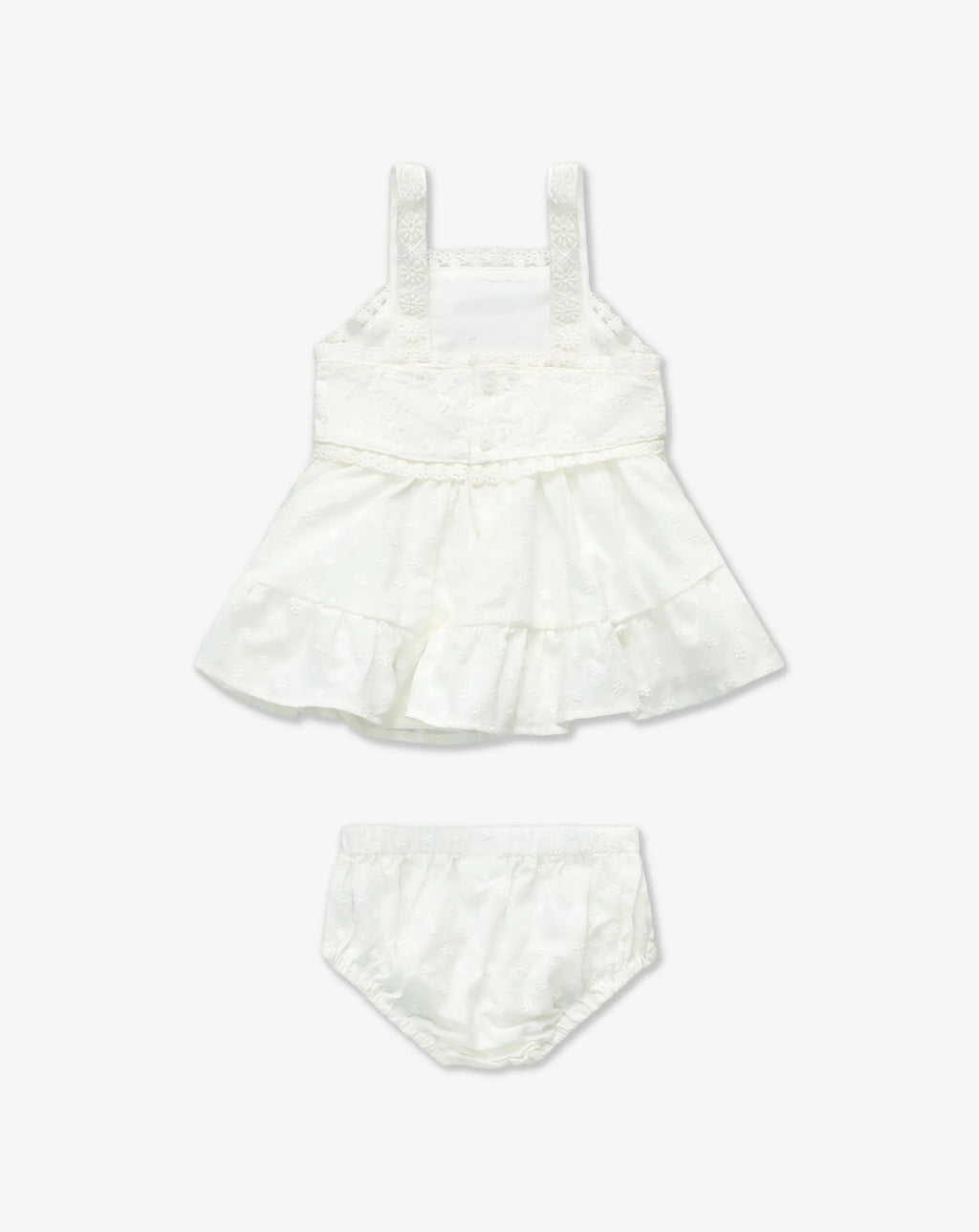 Embroidered Strappy Dress & Bloomers Set