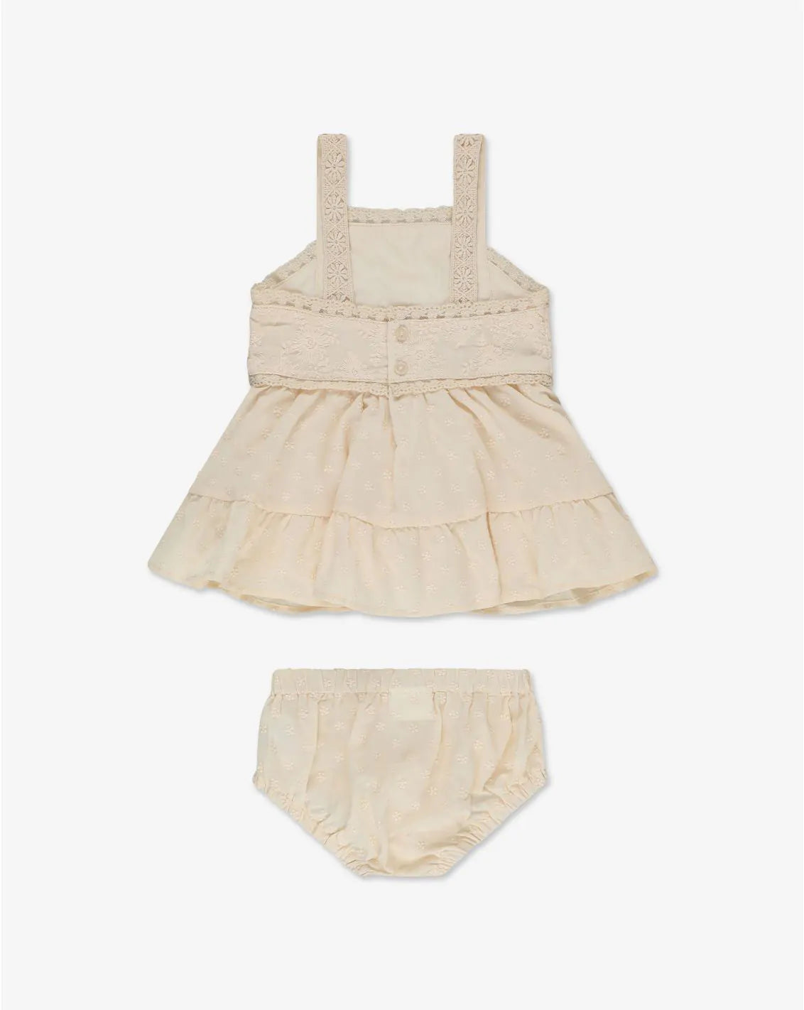 Embroidered Strappy Dress & Bloomers Set