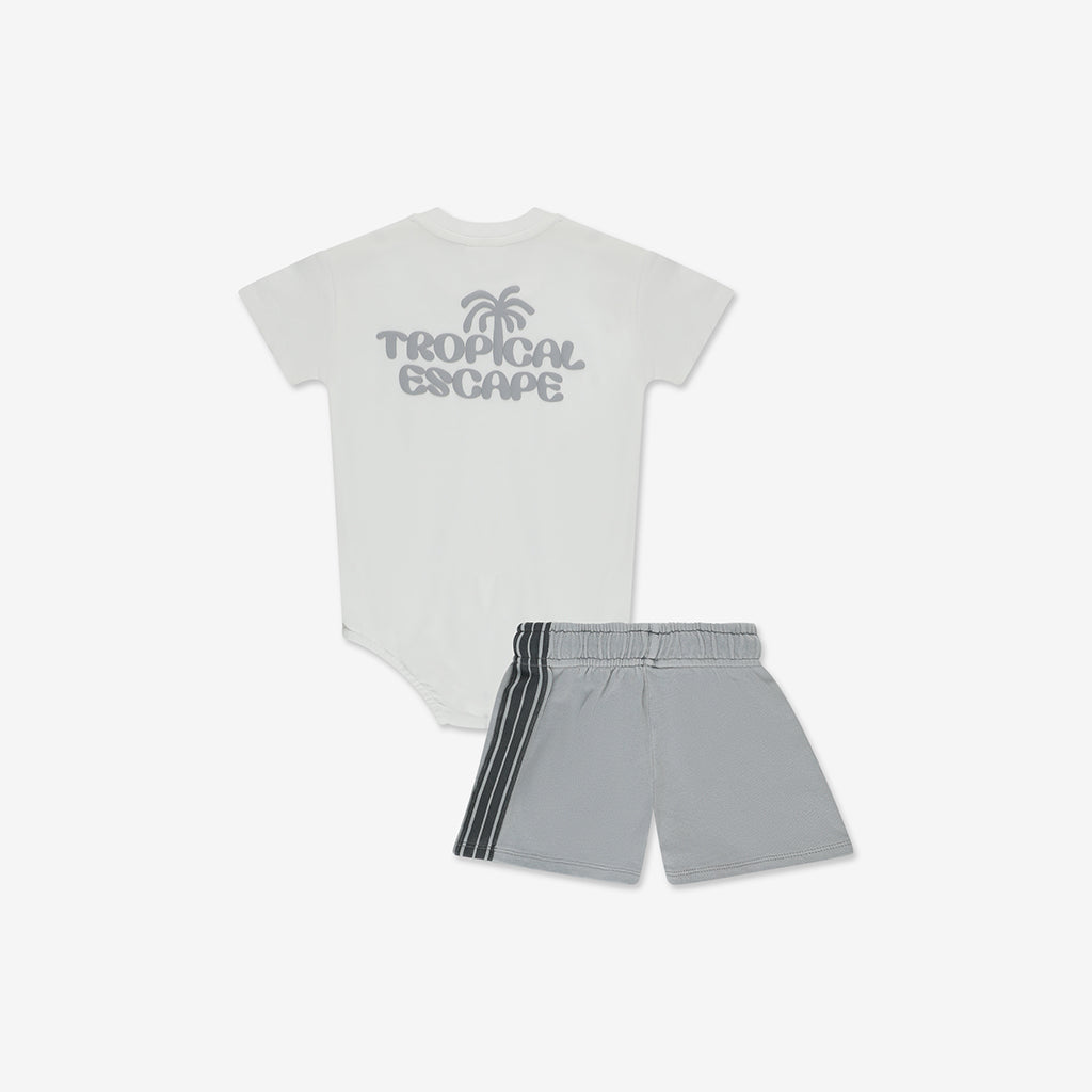 Bodysuit+ Washed Woven Short Pants Set NT - NT1a