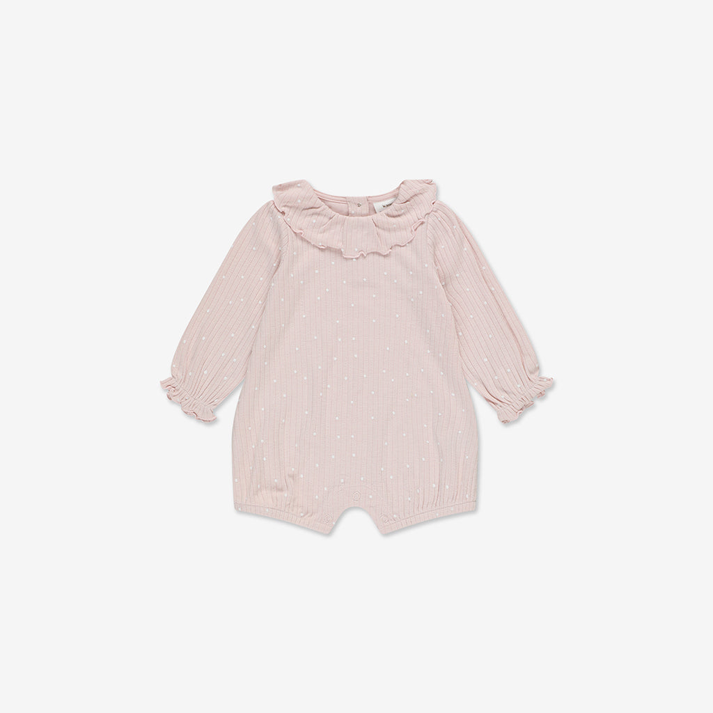 Pointelle Ovelall Ruffle RIB - RIB2a
