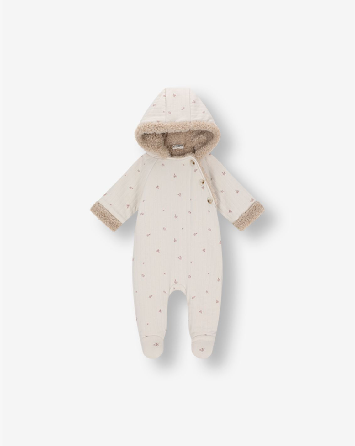 Quilted Jersey Hooded Overall With Sherpa Y5