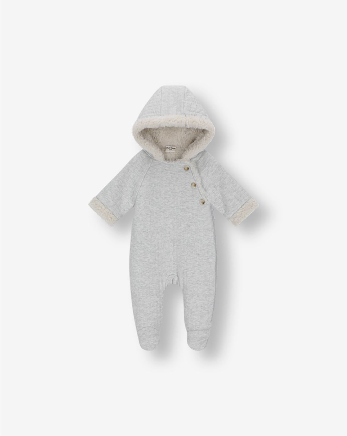 Quilted Jersey Hooded Overall With Sherpa Y5