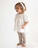 Textural Woven Tunic & Rib Tights & Headband A23
