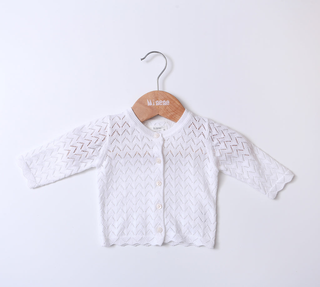 Knitted Lace Cardigan With Buttons BR