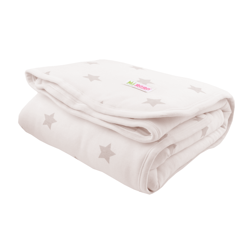 Cream Beige Star  Bedding Gift Basket - Red Basket !