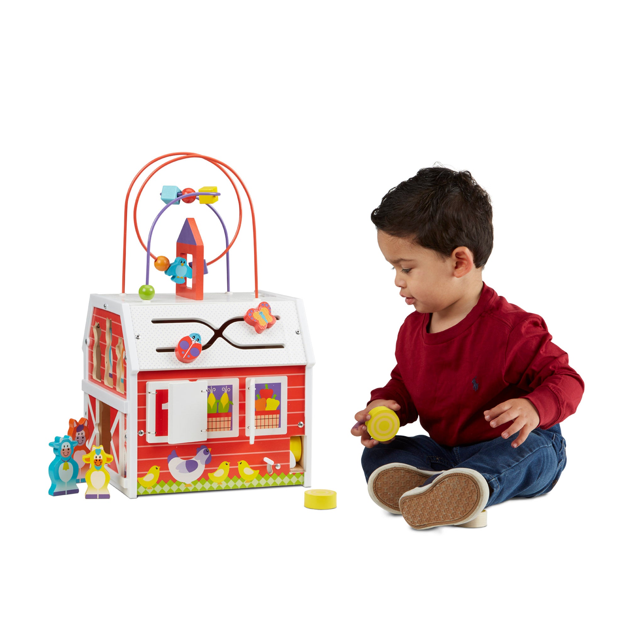 Melissa & Doug First Play Slide, Sort & Roll Activity Barn