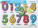 See-Inside Numbers Peg Puzzle -10 Pcs