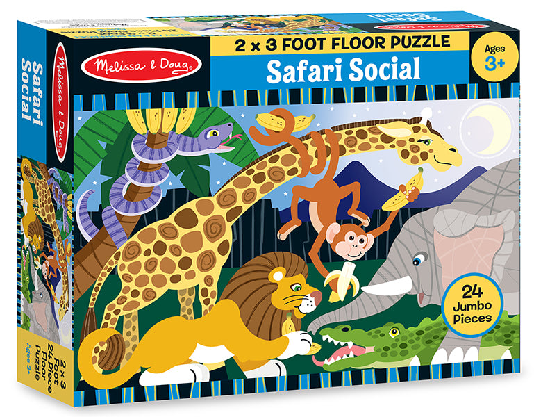 Safari Social Floor Puzzle - 24 Pieces