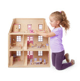 Multi-Level Wooden Dollhouse