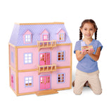 Multi-Level Wooden Dollhouse