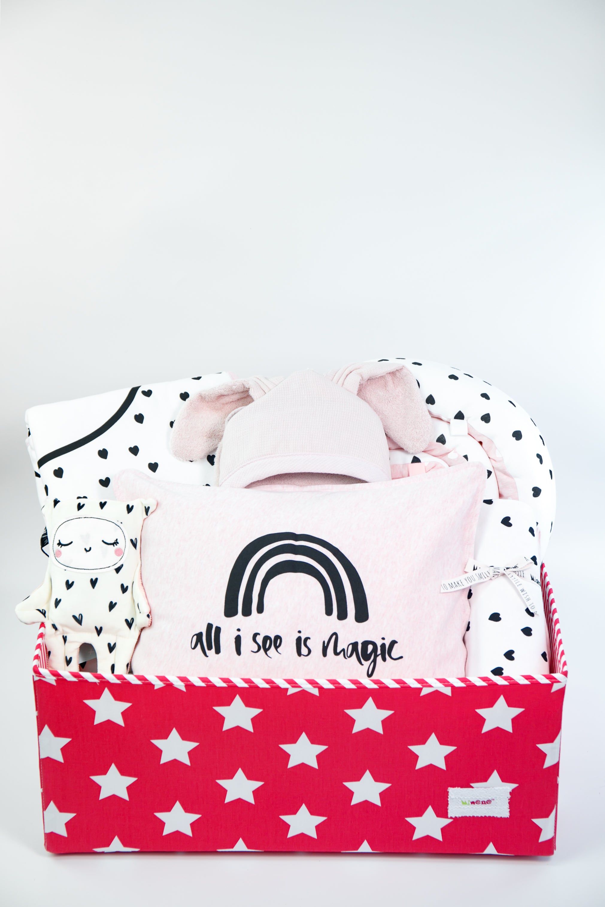 Special Baby Pink Heart Bedding Gift Box