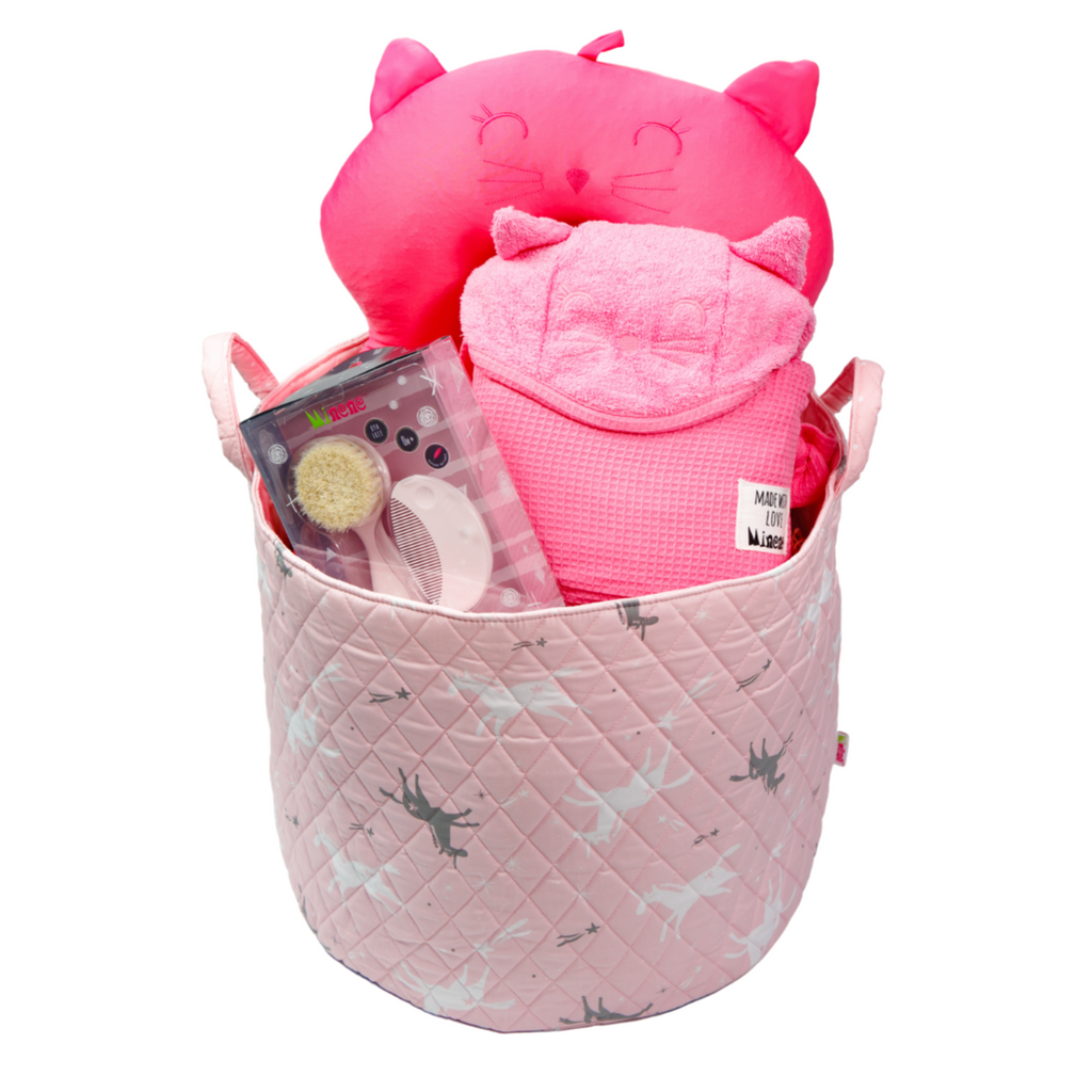 Baby Bath Gift Basket - Pink Cat !