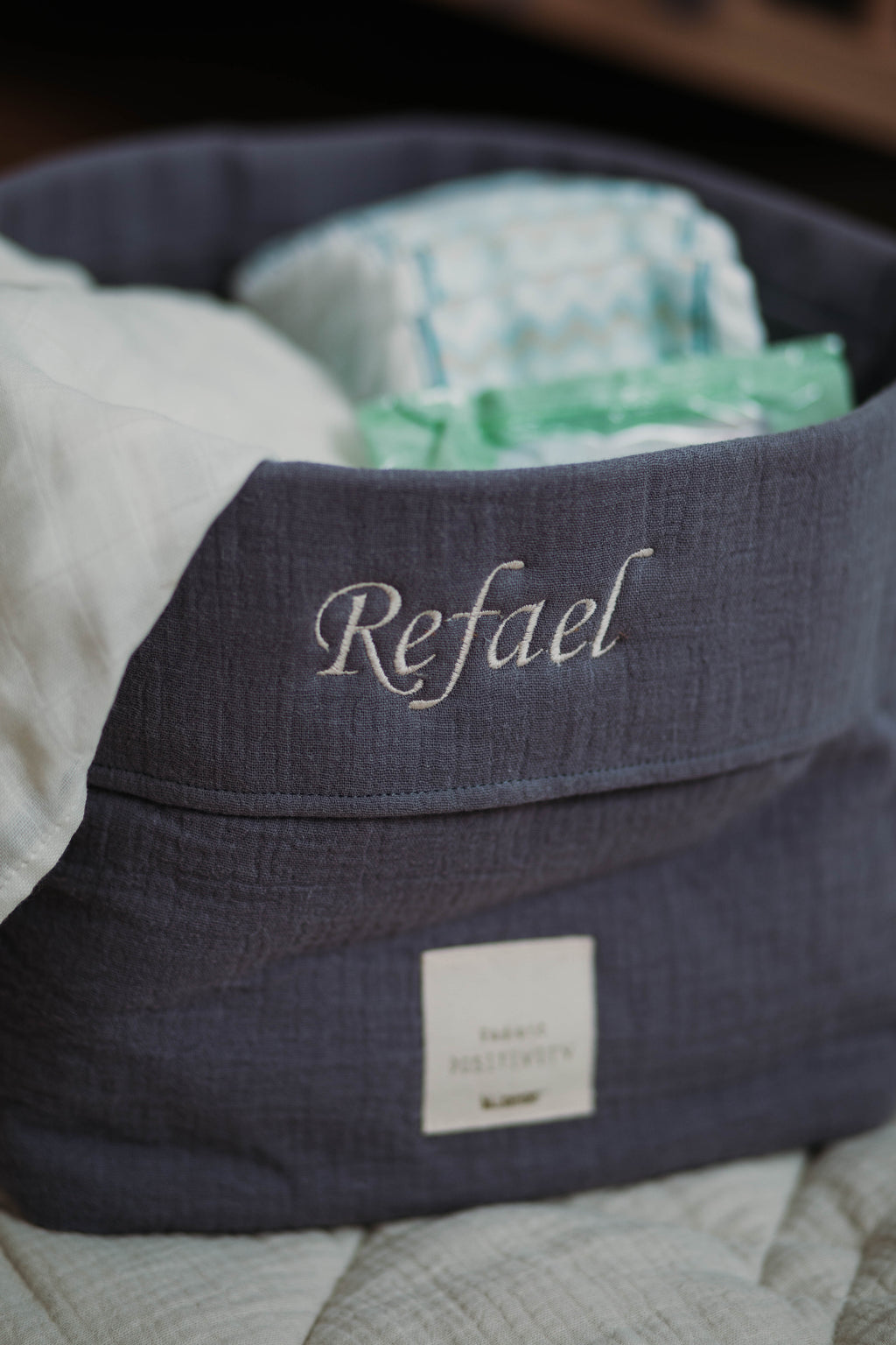 Muslin Storage Basket 20x30cm